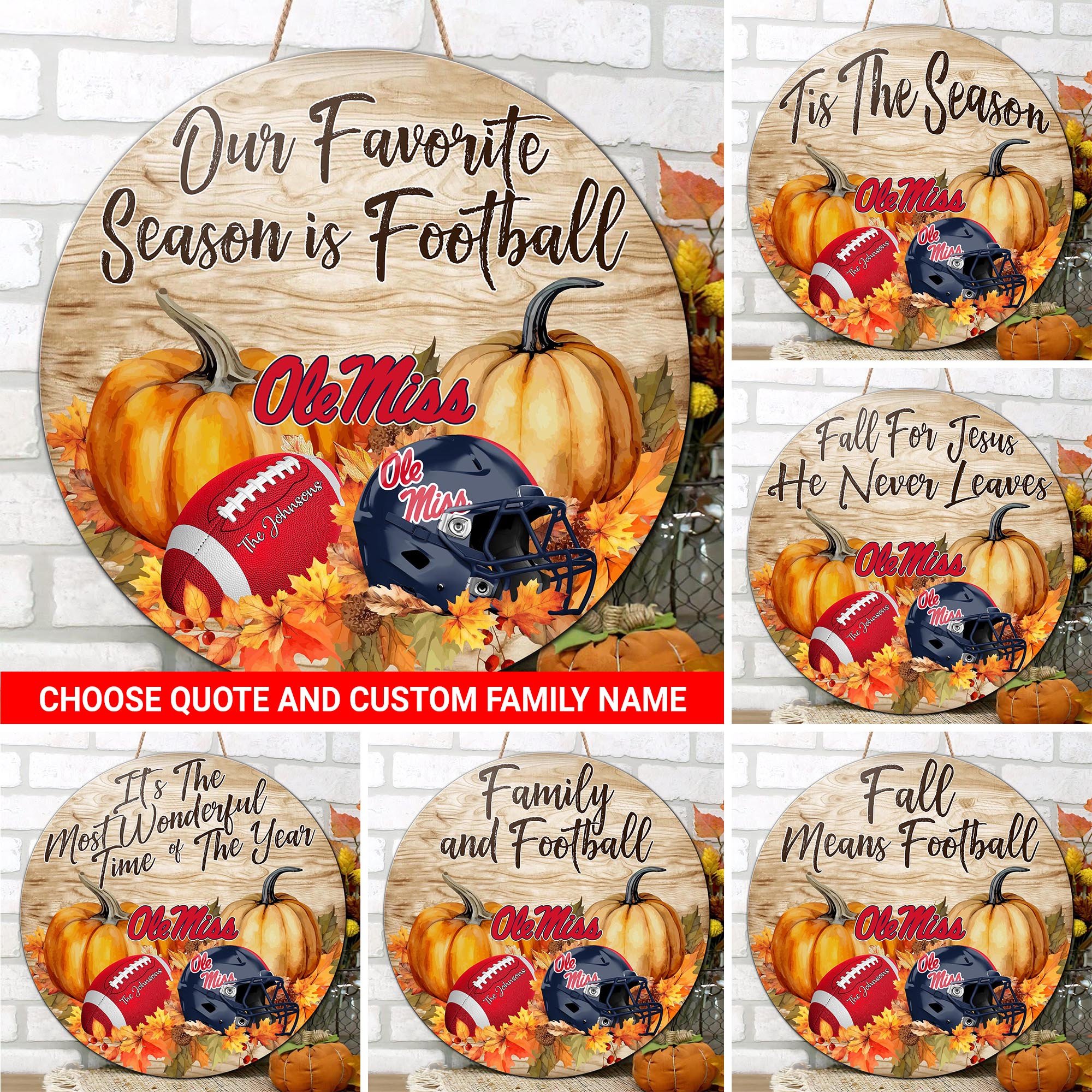 Ole Miss Rebels Shape Wooden Sign Custom Your Family Name And Choose Your Quotes, Sport Gifts, Home Decorations ETRG-51656